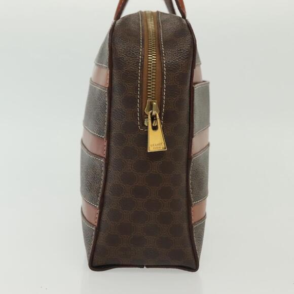 CELINE Macadam Canvas Hand Bag Pvc Leather Brown Gold - Picture 5 of 13